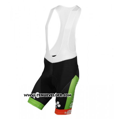 2016 Maillot Ciclismo Crelan AA Rouge et Vert Manches Courtes et Cuissard